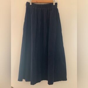 Navy blue corduroy skirt